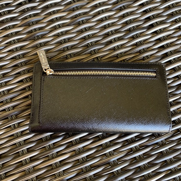 Kate Spade Staci Large Slim Bifold Wallet Black - Picture 9 of 16